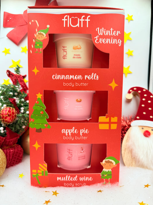 Coffret Corps 2 Beurres Corporels + 1 Gommage Winter Evening Fluff