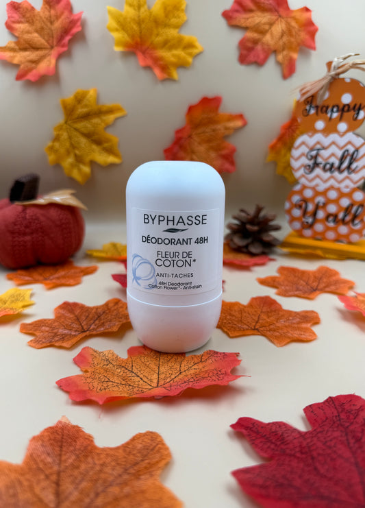Déodorant roll-on 48h fleur de coton (BYPHASSE) 50ml