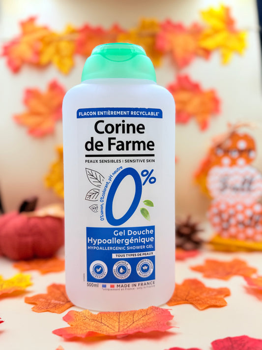 Gel Douche Hypoallergénique 0% Tolérance+ Peaux Sensibles (Corinne de FARME) 500ml