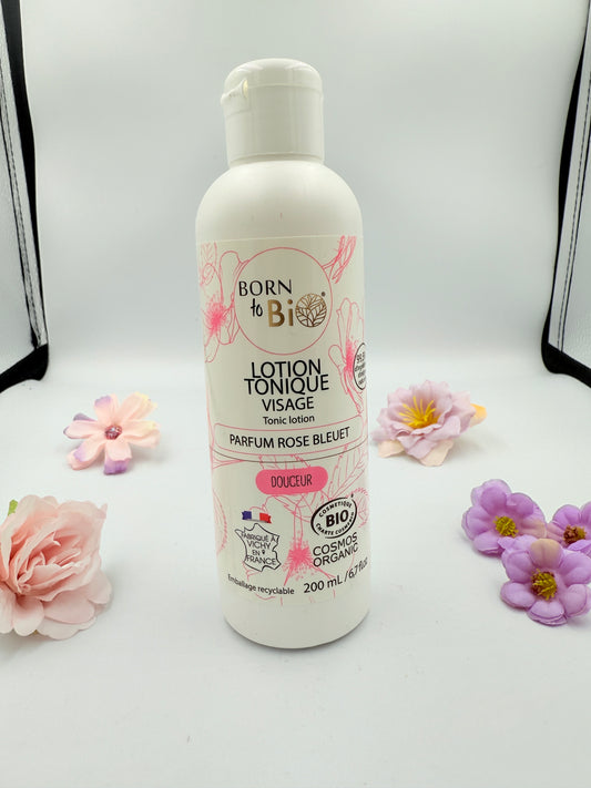 Lotion tonique Rose et Bleuet - Born to Bio -  "Certifiée Bio" (200ml)
