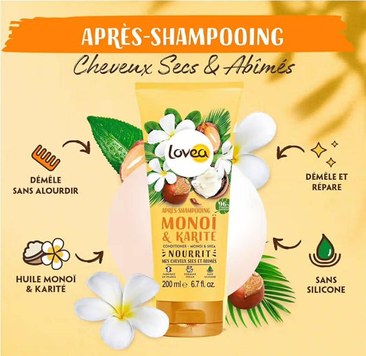Après shampooing monoi&karité - LOVEA (200ml)