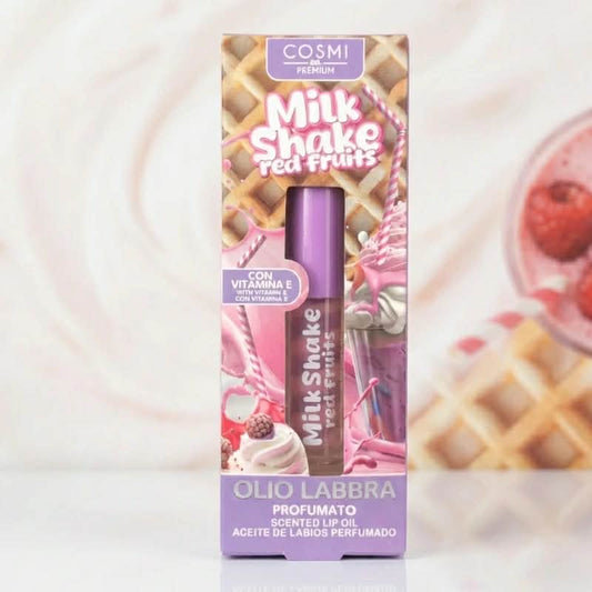 Huile à lèvres "Milk shake fruits rouges"- Cosmi (5ml) 🍒🍓🍇